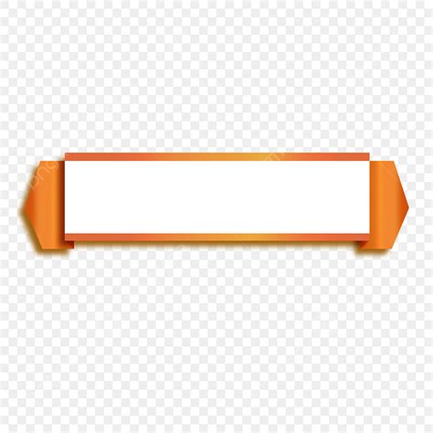 Orange Ribbon Clipart Transparent Background Orange Simple Ribbon