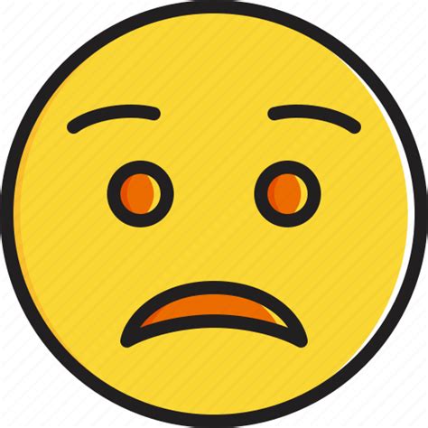 Emoticon Face Smiley Worried Icon Download On Iconfinder