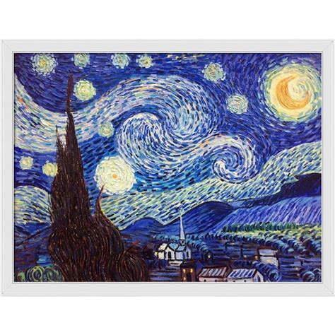 La Pastiche Starry Night By Vincent Van Gogh Gallery White Framed