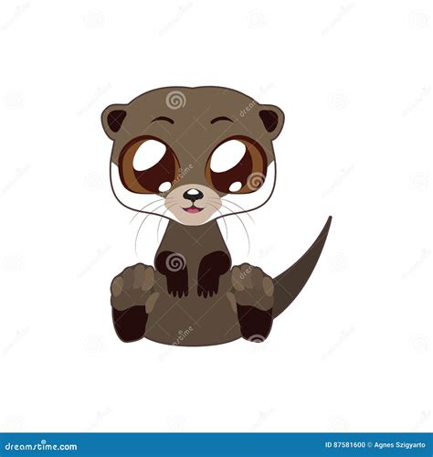 Otter Vector Drawing Hand Drawn Illustration