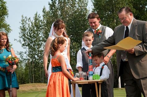 Take alook at unique and. Blended family: sand ceremony during our wedding: Each ...