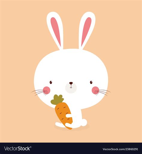 Cute Bunny Rabbit Royalty Free Vector Image Vectorstock