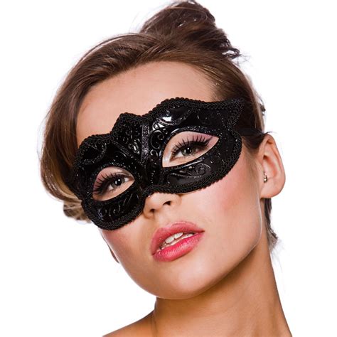 Verona Eyemask Black Glitter WKD MK 9810 BB Wicked Costumes