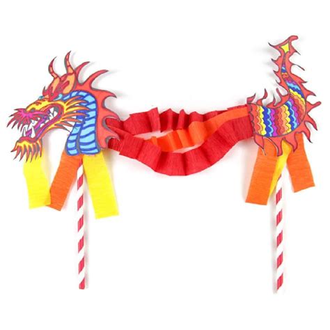 Chinese Dragon Puppet Craft Chinese New Year Crafts Dragon Puppet