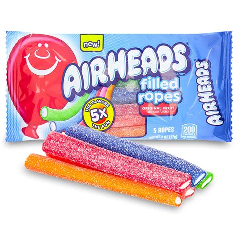 Airheads Candy Original Fruit Filled Ropes Candy Funhouse Candy