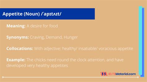 Appetite Word Of The Day For Ielts