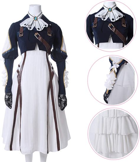Nuoqi Violet Evergarden Cosplay Costume Womens Anime Uniform Dress Suit