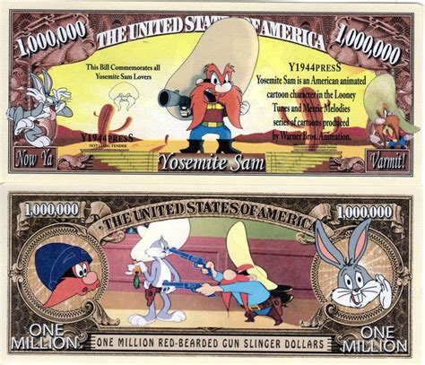 Yosemite Sam Looney Tunes Cartoon Character Million Dollar Novelty