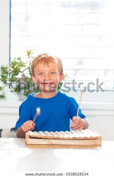 Young Boy Playing Xylophone Home Stock Photo 1038028534 Shutterstock