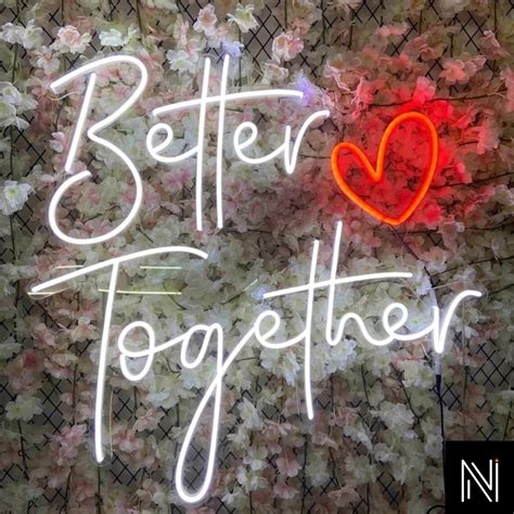 Better Together Wedding Custom Neon Sign Led Neon Light Etsy