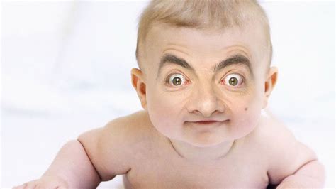Funny Baby Mr Bean Face White Background Hd Funny Face Wallpapers Hd