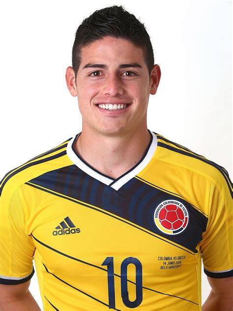 James Rodriguez Of Colombia Poses During The Official Fifa World Cup