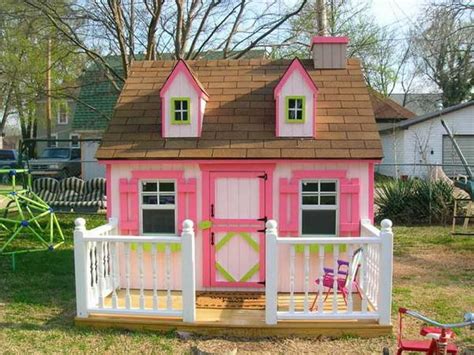 Diy Girls And Boys Playhouse Designs For Backyard With Images Play