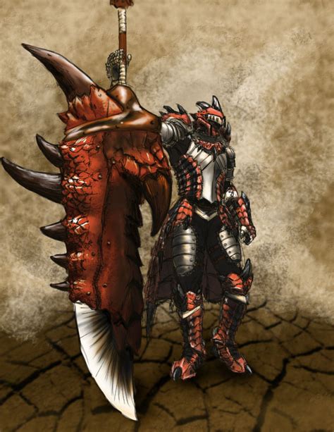 Rathalos Armored Hunter With Great Sword By Hiceevee On Deviantart