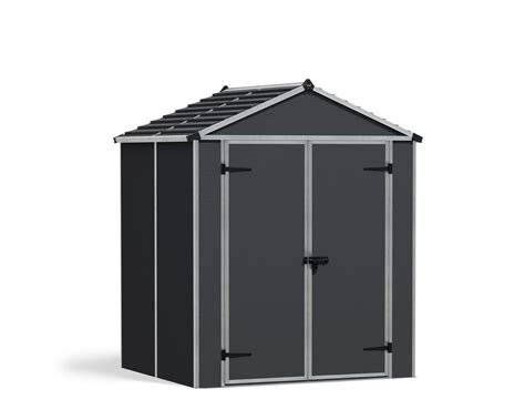 rubicon 6 x 5 plastic shed with floor canopia by palram
