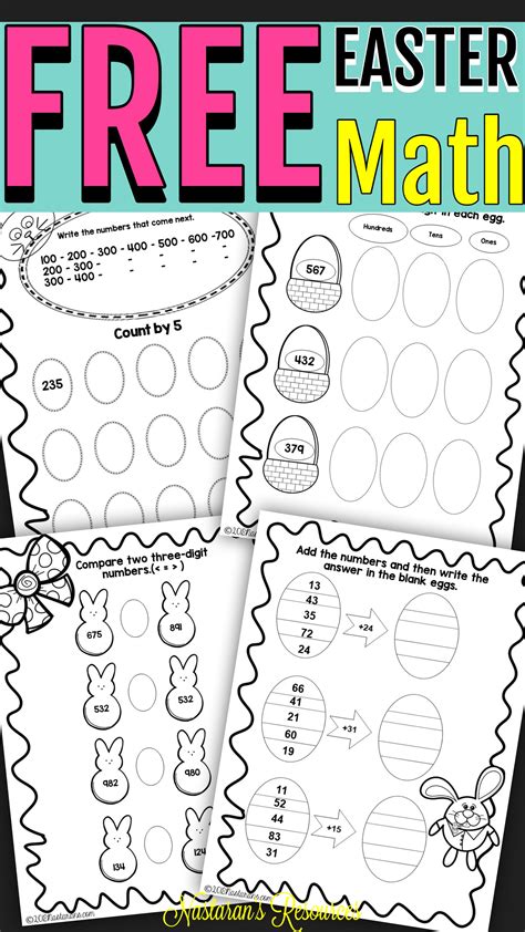 Free Easter Math Worksheets Spring Math Worksheets Easter Math Math
