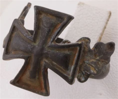 German Ring Iron Cross Wwii Ww1 Wwi Ww2 Oak Germany Trench Art Veteran Jewelry 30 00 Picclick