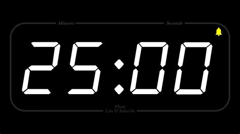 25 Minute Timer And Alarm Full Hd Countdown Youtube