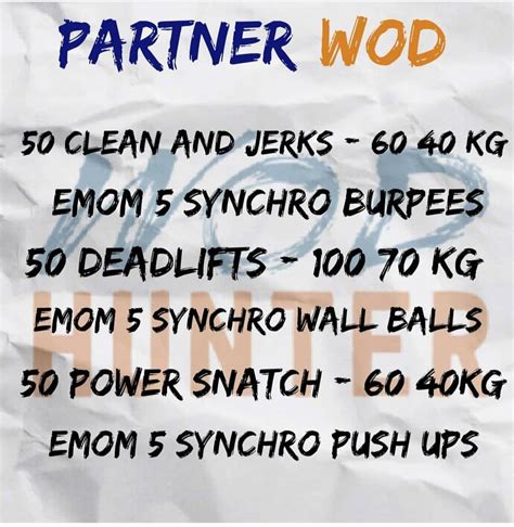 Crossfit Workouts At Home Crossfit Training Partner Workout Team Wod