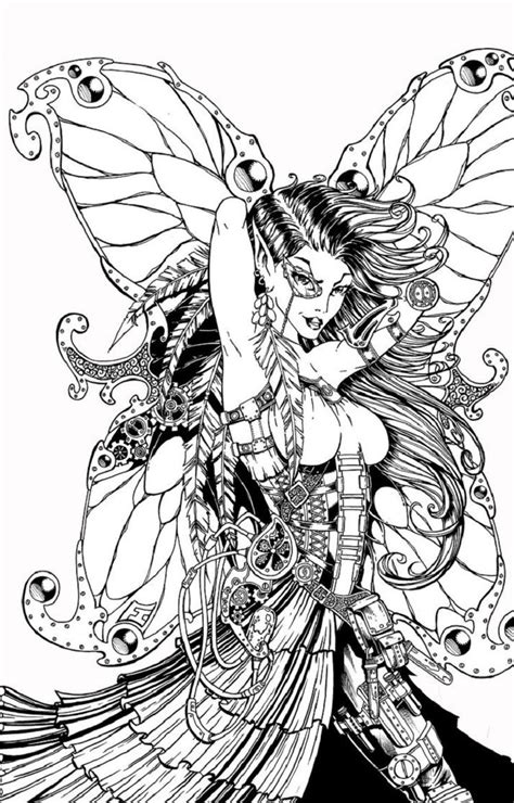️gothic Fairy Coloring Pages Free Download