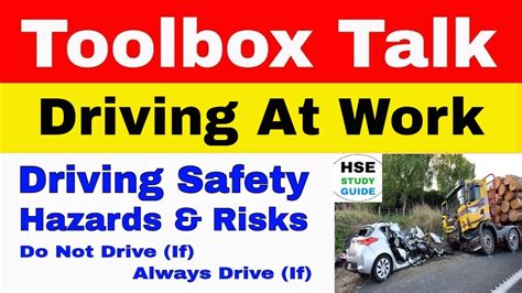 Driving At Work Toolbox Talk Driving Safety Toolbox Talk Driving
