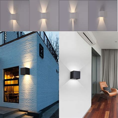 Modern Led Cube Wall Light Up Down Lighting Outdoor Waterproof Balcony