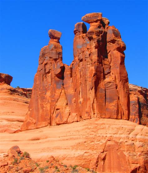Sheep Rock And The Three Gossips In Arches National Park
