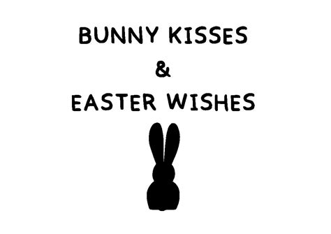 Bunny Kisses And Easter Wishes Sign Graphic By Filucry · Creative Fabrica