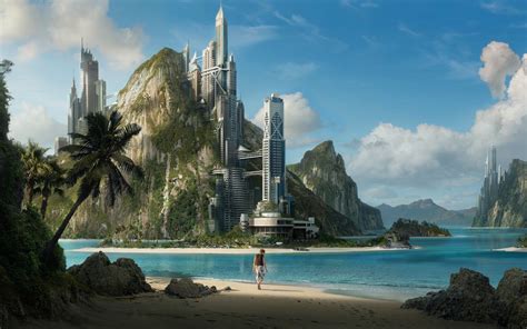 Tropical City By Dylan Cole 1440x900 Sci Fi City Futuristic City