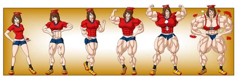 Female Scientist Muscle Growth Sequence