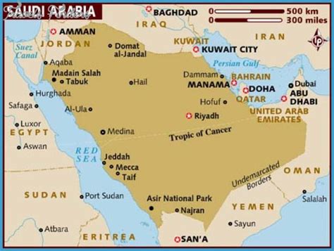 Saudi Arabia Map Travelsfinderscom