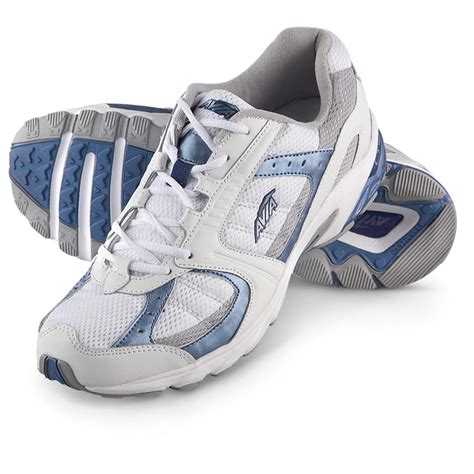 Womens Avia Running Shoes White Gray Light Blue 212660