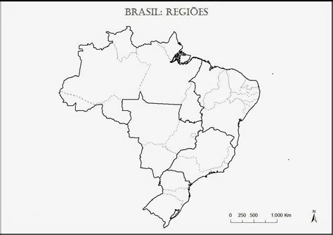 Mapa Do Brasil Por Regiões Para Colorir MODISEDU