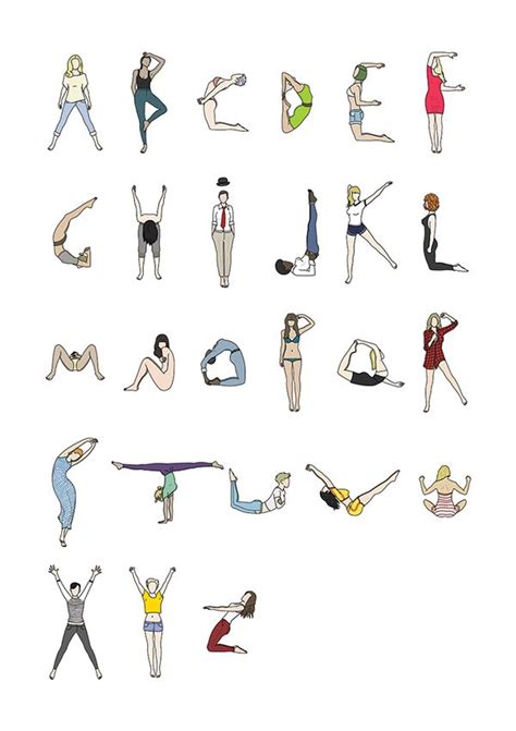 Alphabet Yoga Poses For Kids From Yessica Riany Olivia Jose