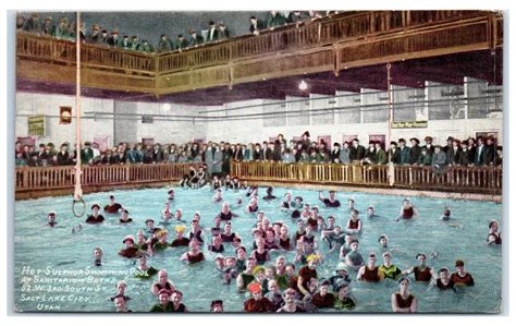 Hot Sulphur Swimming Pool At Sanitarium Baths Salt Lake City Ut