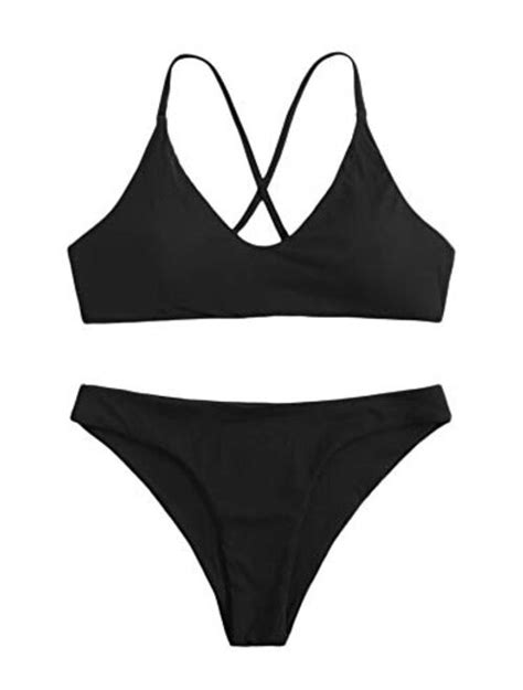 Buy Sweatyrocks Womens Bathing Suits Spaghetti Strap Criss Cross Back