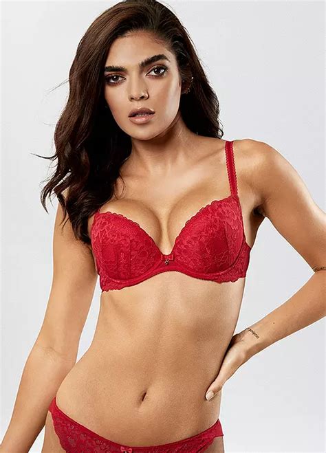 Ann Summers Sexy Lace Underwired Push Up Plunge Bra Kaleidoscope