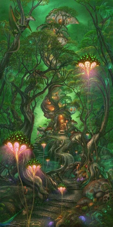 Fairy Tree Fantasy Landscape Scenery Fantasy Art