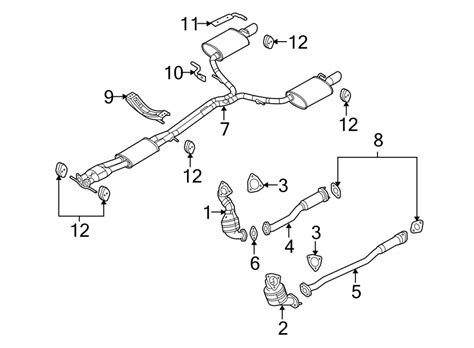 Ford Taurus Bracket Muffler Pipe Hanger Front Rear 8a5z5a205a