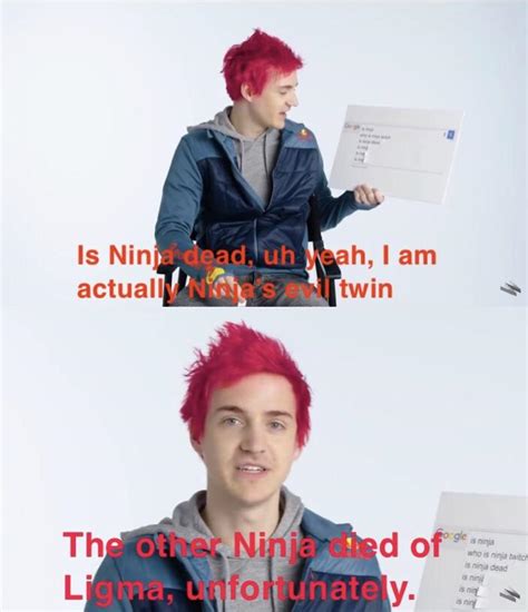 Ninja Confirms His Brother Died Of Ligma Pewdiepiesubmissions