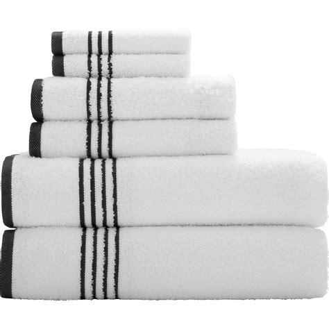 Mainstays Essential True Colors Bath Towel Collection 6 Piece Set