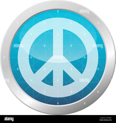 Paz Y Amor Símbolo Vector Antiguerra Pacifismo Icono Hippie Cultura