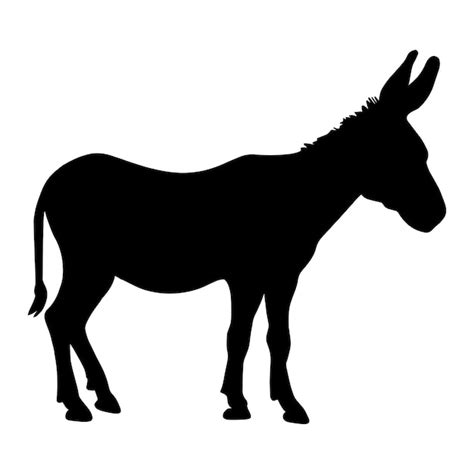 Premium Vector Donkey Silhouette Icon Vector Illustration