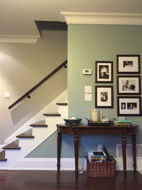 Your living room is one of the most heavily trafficked spaces in your home, so it only makes sense that you probably put a lot of thought behind the look and feel of. Benjamin Moore Revere Pewter w/Raindance accent wall ...