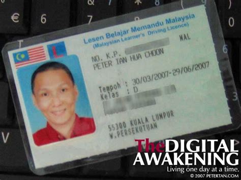 Syarat kelayakan pemohon untuk mendapatkan lesen memandu asas. Lembu On The Road - Peter Tan - The Digital Awakening