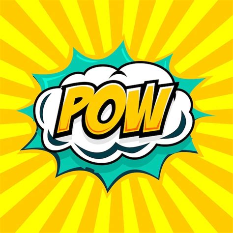Premium Vector Speech Bubble With Pow Text In Comic Style