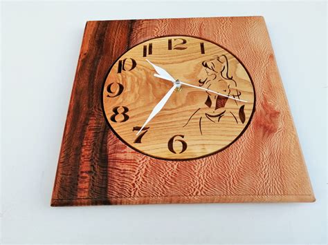 Naked Time Handmade Wooden Clock Wall Clock Scroll Saw Etsy My XXX Hot Girl