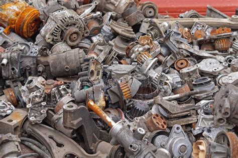 Car Parts Recycling Stock Photo Image Of Pump Rust 201241378