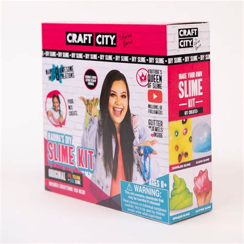 Craft City Karina Garcia Original Red Yellow And Blue Diy Slime Kit