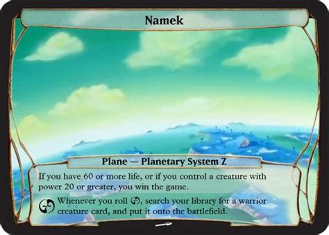 A guide to writing your own card history: Namek - Planechase - MTG Card by Warrior-Within on DeviantArt